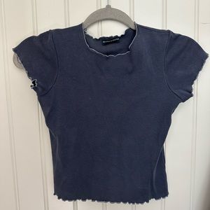 Blue Brandy Melville Crop Top Tee